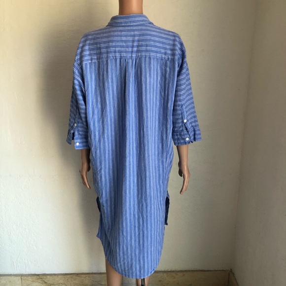 Universal Thread Tie-Front Linen Blend Shirt-Dress Women’s Size S Short Sleeves - Picture 2 of 16